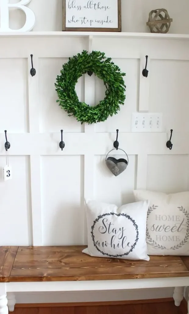 1. DIY Farmhouse Bench