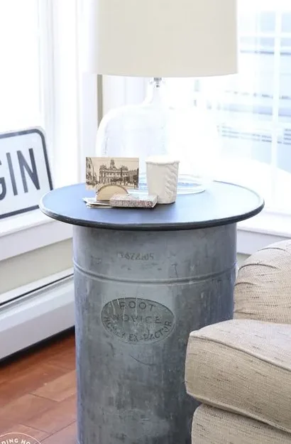 11. DIY Galvanized Side Table