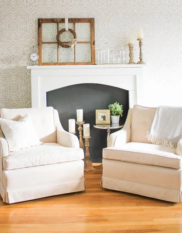 14. DIY Faux Fireplace