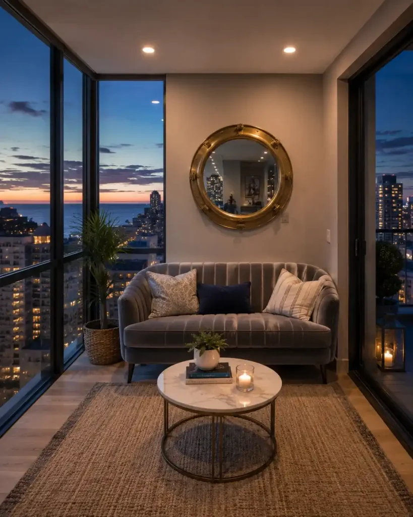 A Porthole Mirror Above Your Loveseat