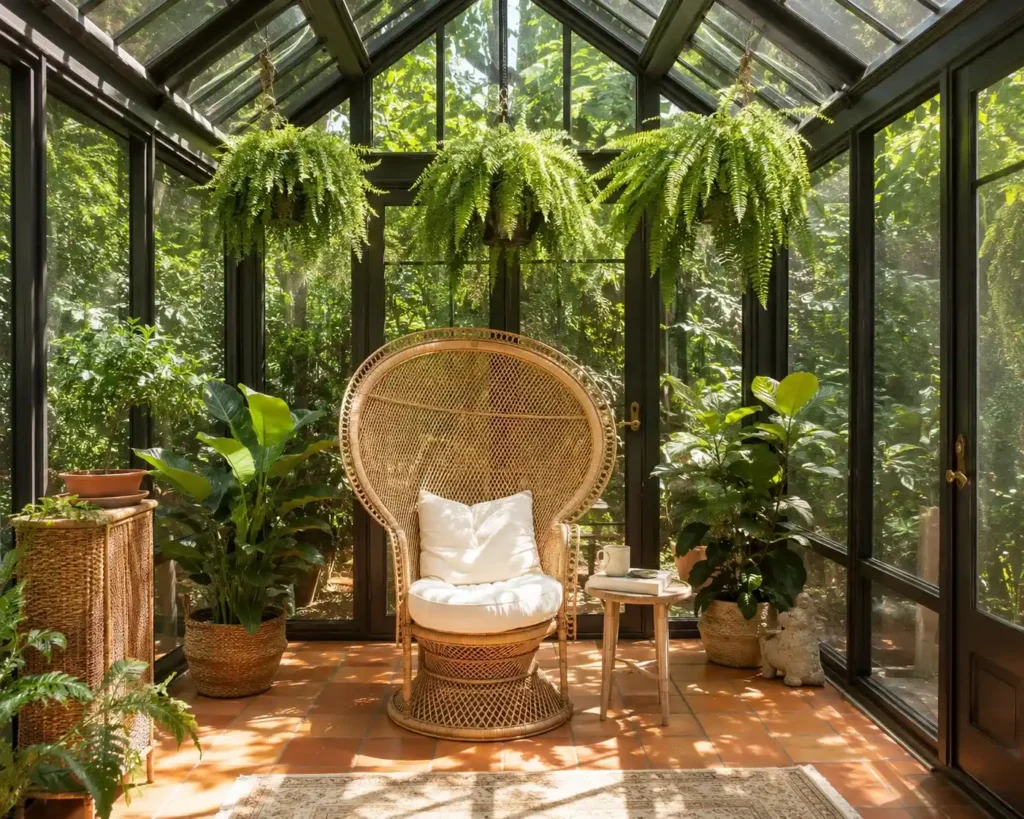 A Rattan Peacock Chair for Your Reading Corner