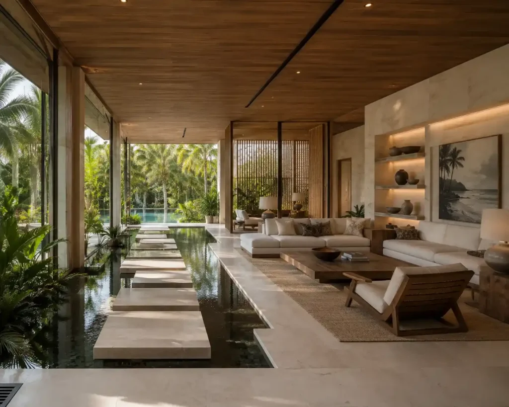 An Indoor Reflecting Pool Beside Your Seating Area