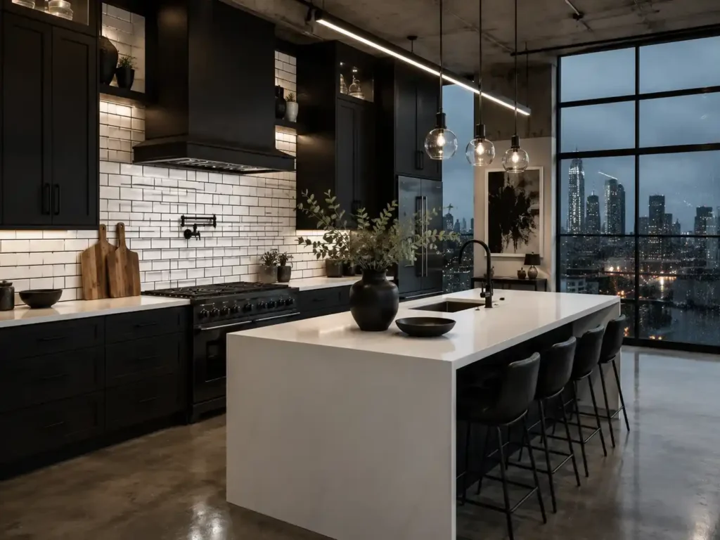 Bold Black and White Modern Farmhouse