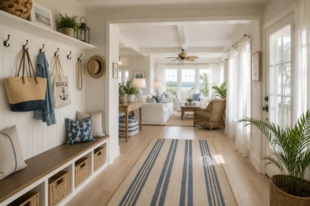 Large Windows with Sheer Curtains