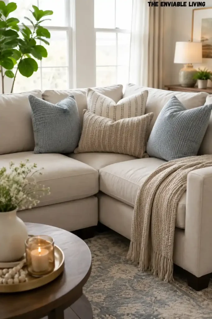 Contemporary Coastal Living Room with Playful Coastal Decor