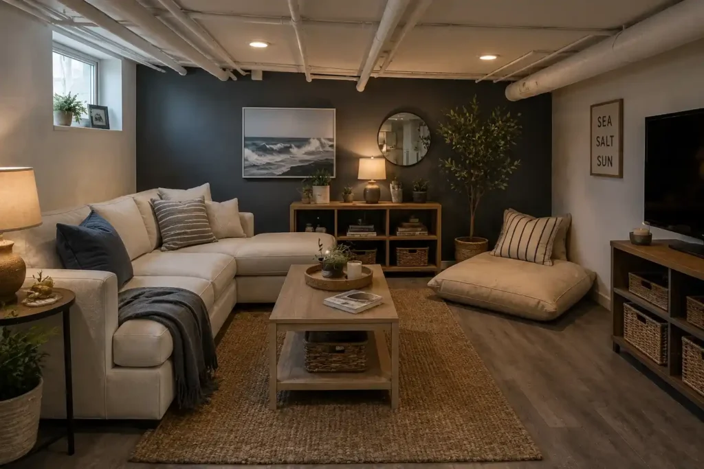 One Oversized Floor Cushion Instead of a Second Chair