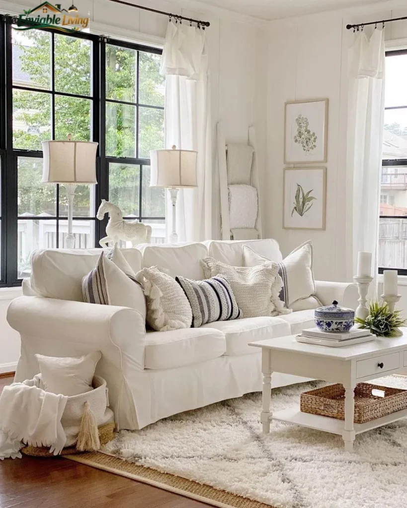 Painted White Wood Coffee Table