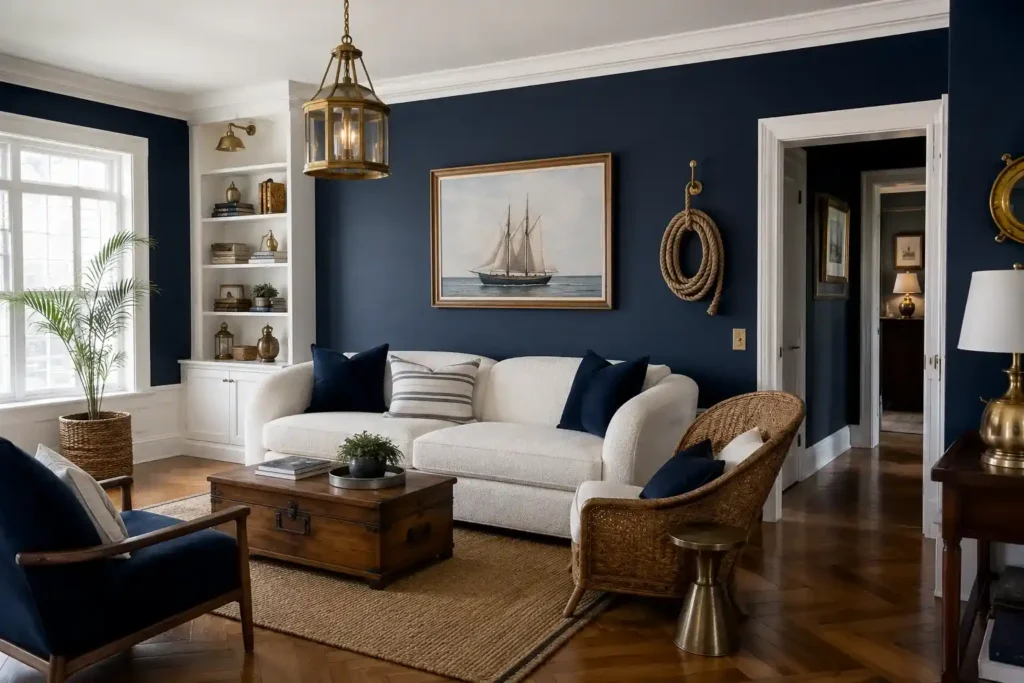 Soft Blue Accent Wall