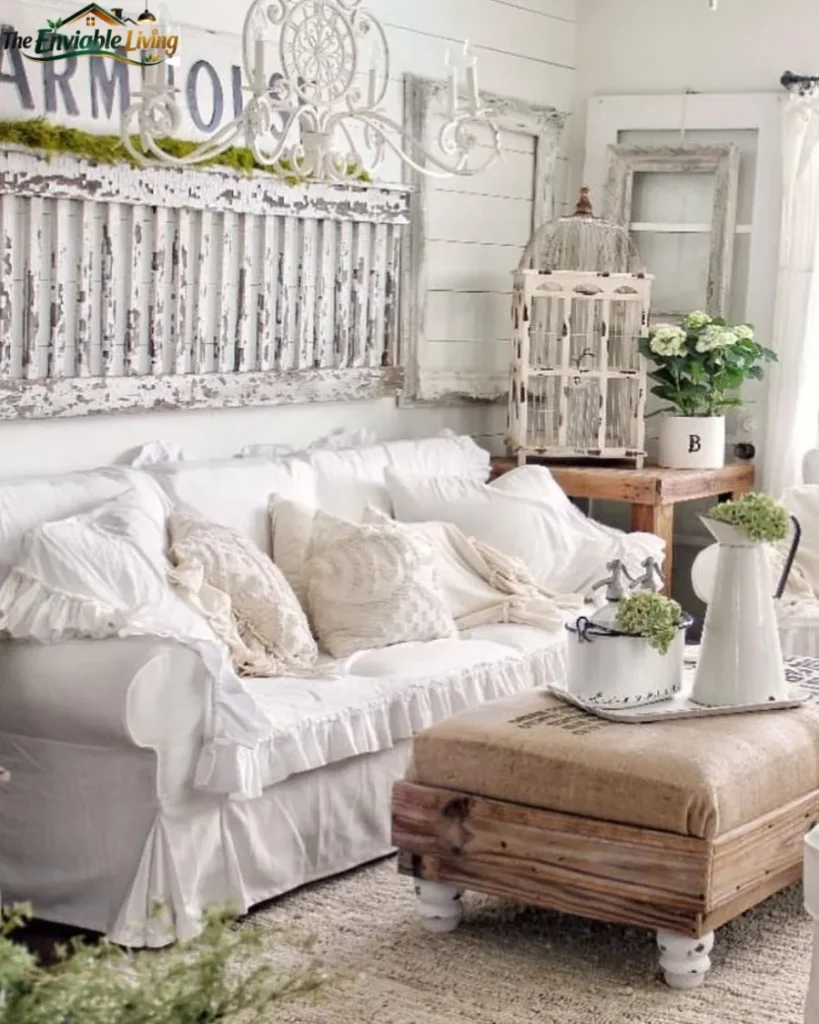 White Slipcovered Sofa