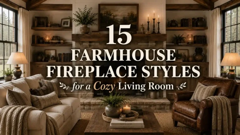 15 Farmhouse Fireplace Styles for a Cozy Living Room