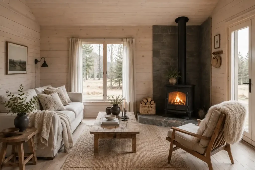A Cast Iron Wood-Burning Stove as Your Cozy Centerpiece