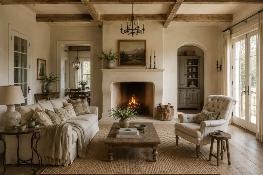 A Venetian Plaster Hearth for Understated Texture
