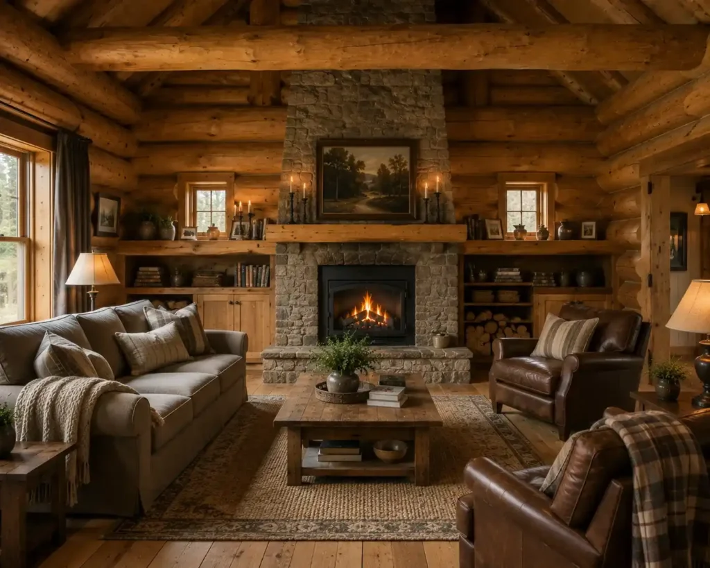 A Wraparound Wood Mantel Shelf for Farmhouse Display